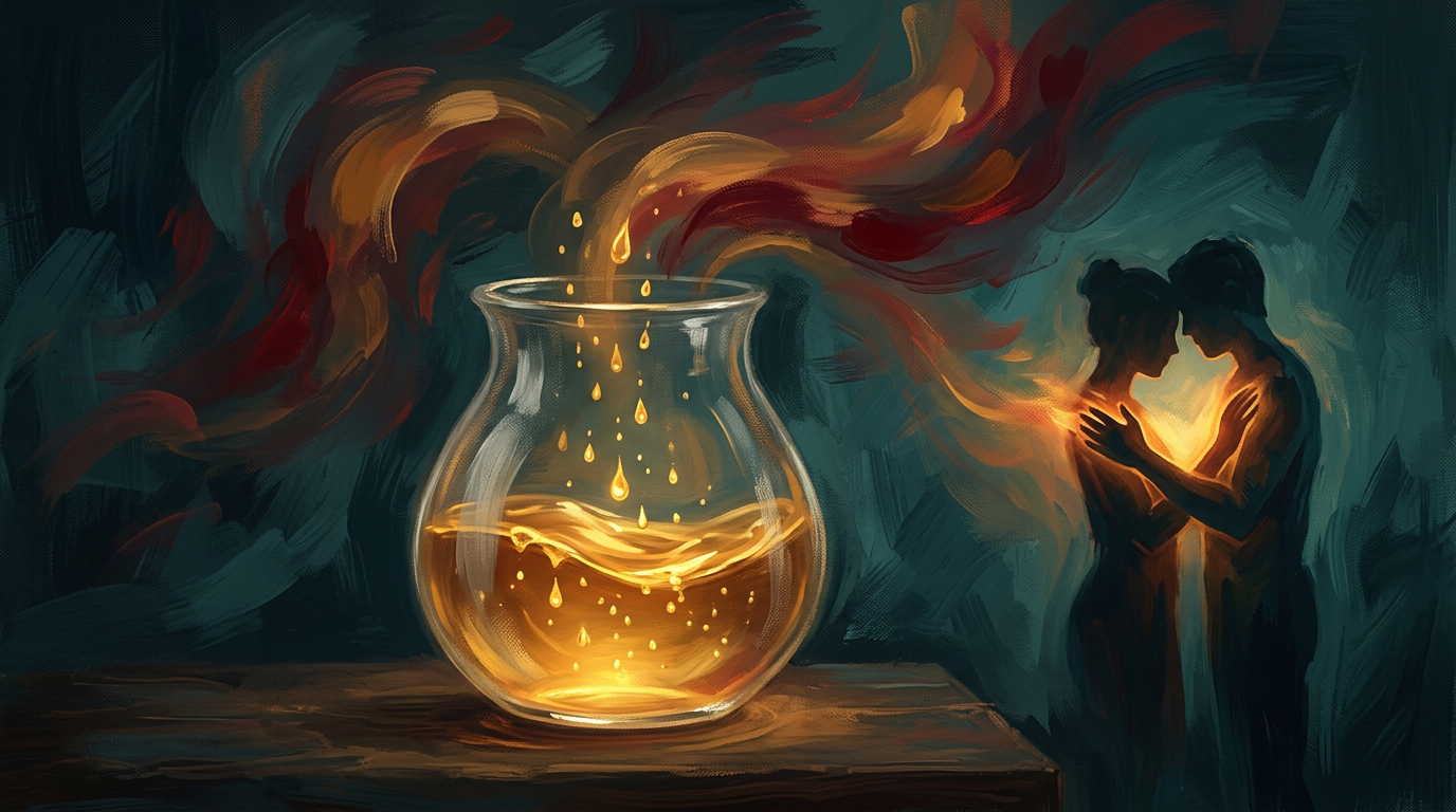 Rappresentazione dell'onda emotiva tribale BG5 con accumulo di tensione e rilascio attraverso il contatto